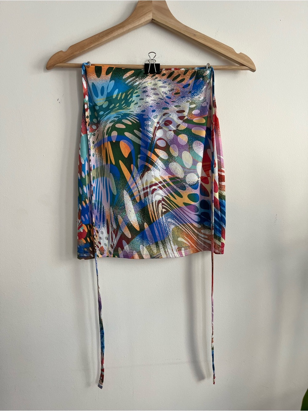 Multicolor Abstract Print Mini Skirt - Picture 2 of 3